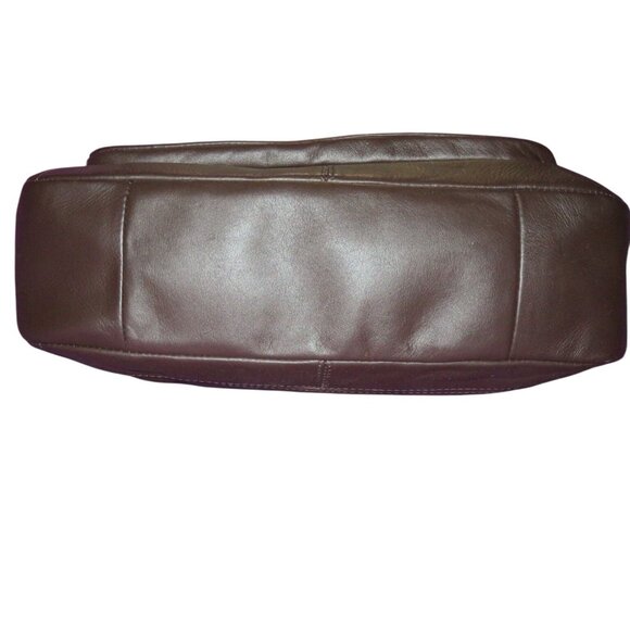 Coach 2013 Legacy Campbell Eva Brown Supple Leather Buckle Flap Crossbody Bag - Picture 9 of 12